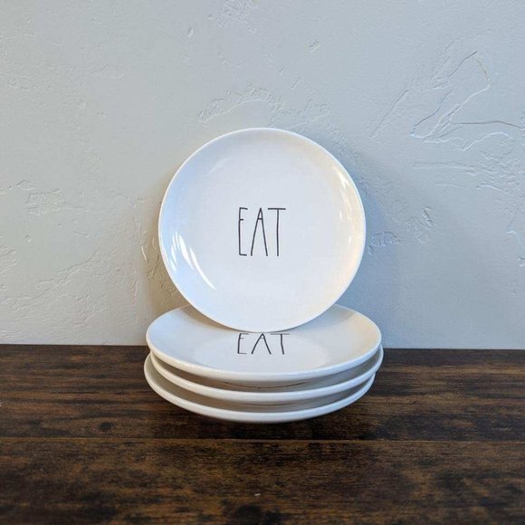 Rae Dunn Other - RAE DUNN- Ceramic 'Eat' 4 plate set